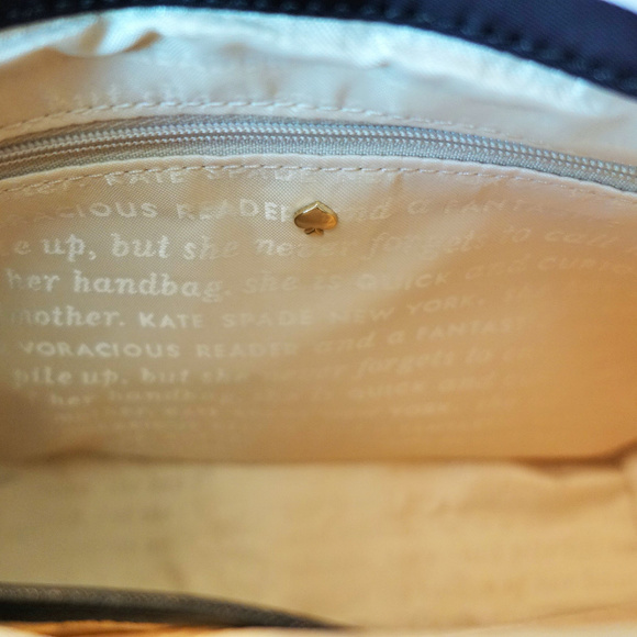 Kate Spade Black and White Stripes Nylon Devin - Picture 6 of 8